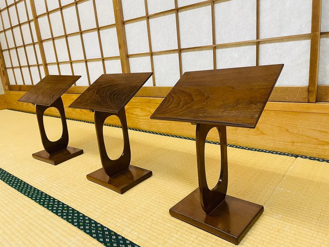 見台（組み立て式）3セット　欅材