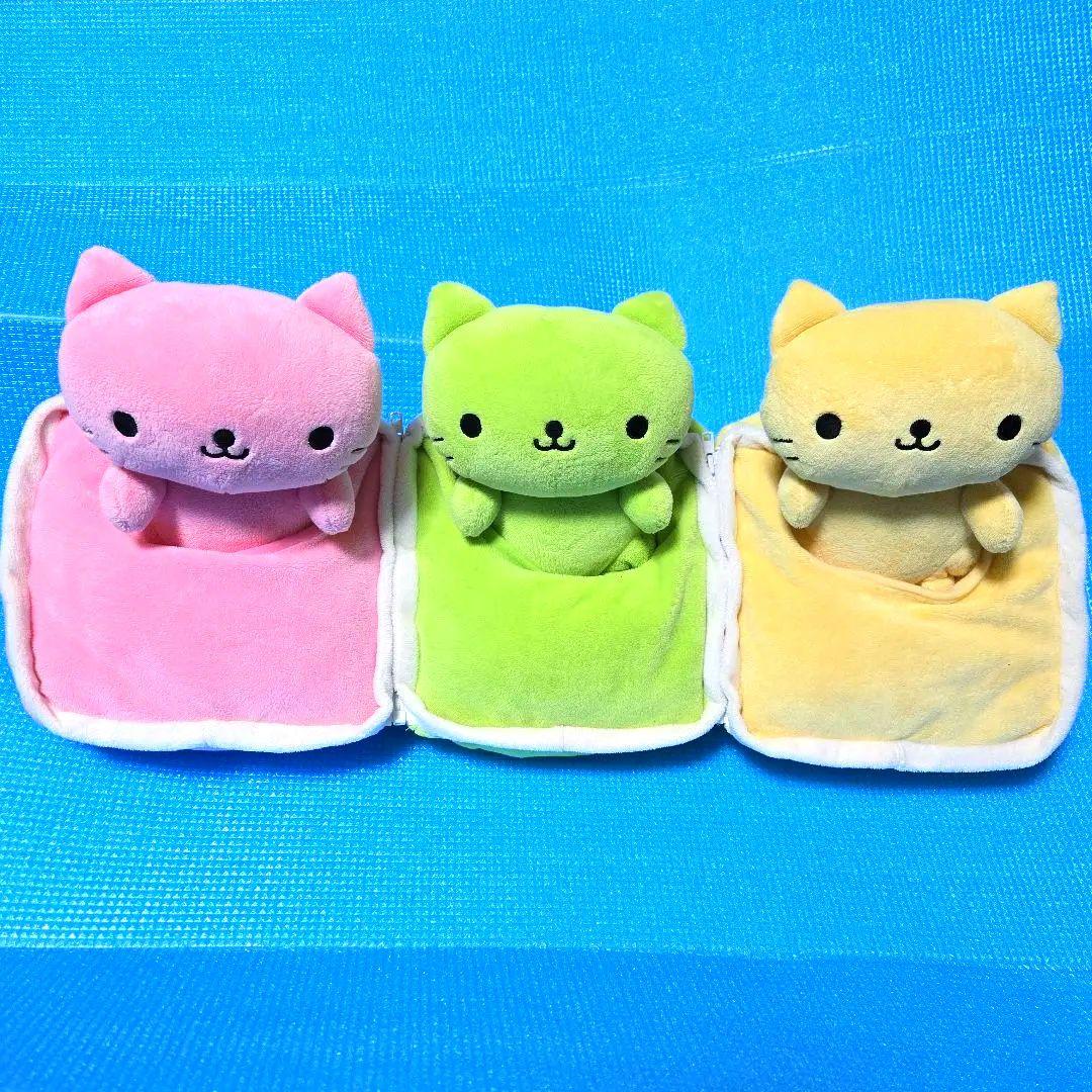 新品 にゃんにゃんにゃんこ にゃんこマーケット ゼリー ぬいぐるみ ③匹