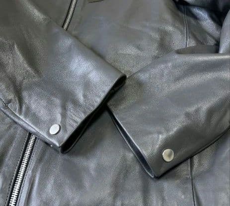 試着のみ 25AWコムサメン ラムレザー シングルライダース グレー L