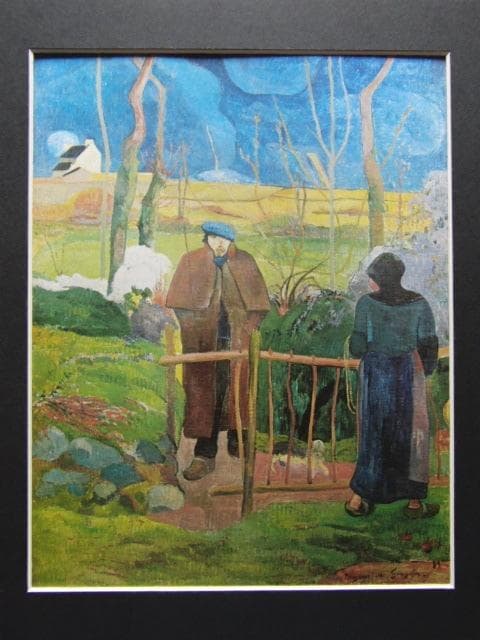 ゴーギャン、【今日はゴーギャンさん】、希少な画集画、新品高級額 額装付