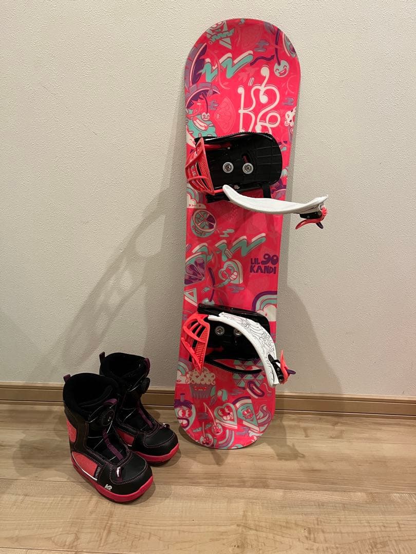 K2 スノーボード90㎝ ビンディングセット ブーツ16.5㎝(18〜19㎝)