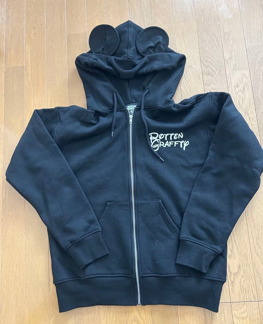 特別モデル・ほぼ新品 【美品】ROTTENGRAFFTY 耳付きパーカー Lサイズ
