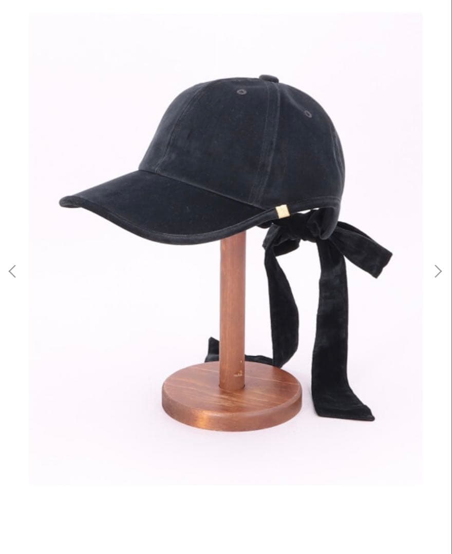 CA4LA リポン付きキャップ　LALA CAP ブラック