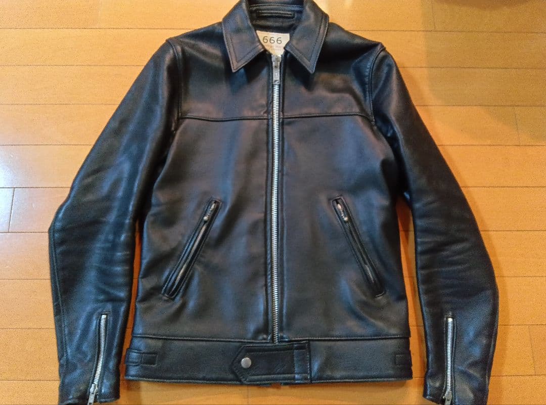 666シングルライダース34ブラック黒ステアハイド英国製