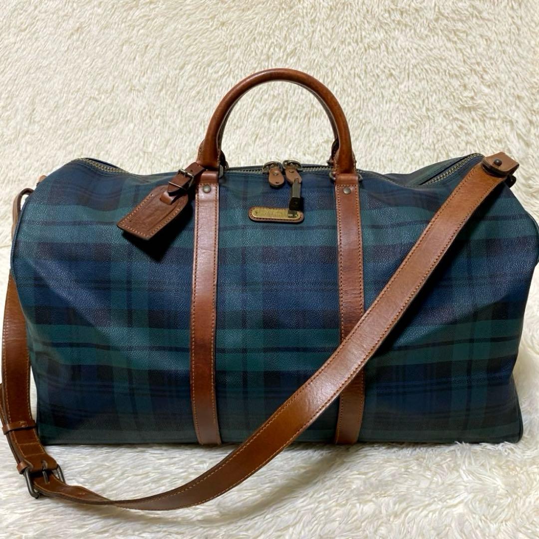 POLO RALPHLAUREN ボストンバッグ 2WAY PVCレザー 大容量