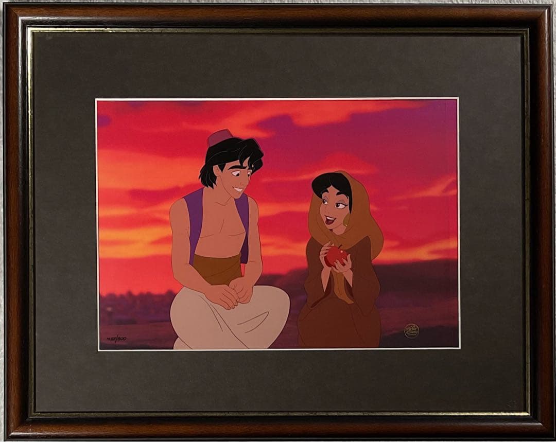【ディズニー限定セル画】アラジン＆ジャスミン Sunset Romance Aladdin 
