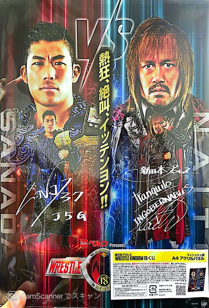 SANADA 内藤哲也 フィニッシュ賞 アクリル パネル くじ 新日本プロレス 新日本プロレス アクリルブロック 第8代IWGP世界ヘビー級王座 内藤哲也
