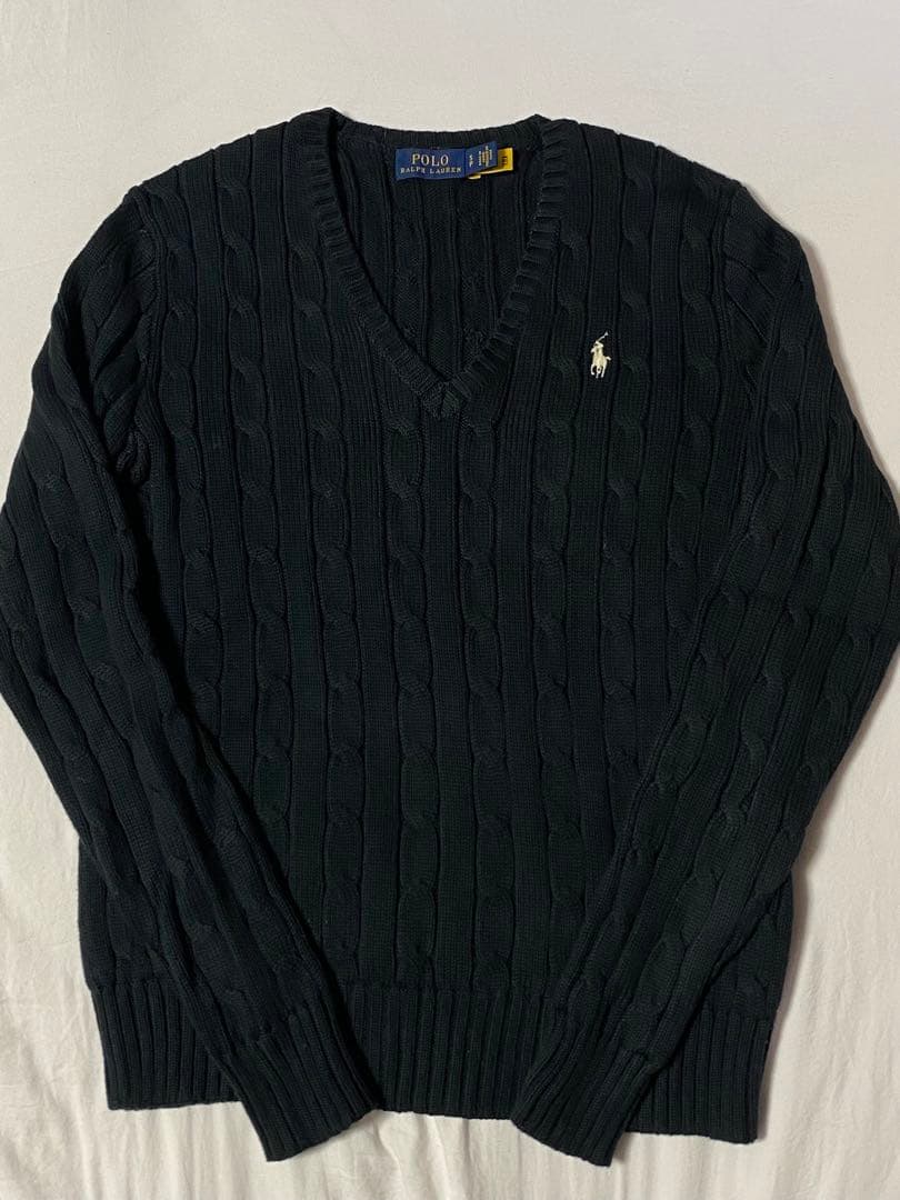 Polo Ralph Lauren 黒 Vネック セーター