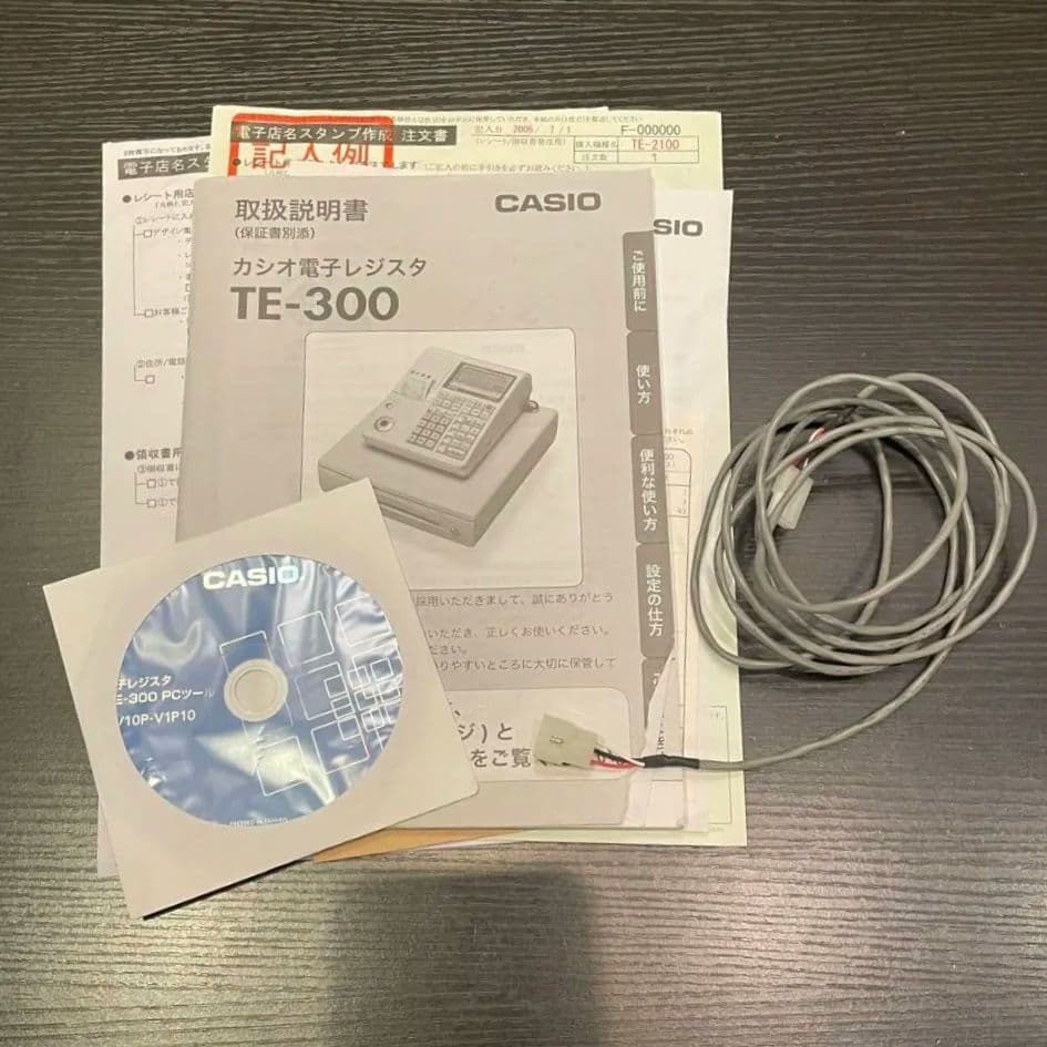 《動作確認、初期化済》CASIO/カシオ　レジスタ　TE-300 ブラック