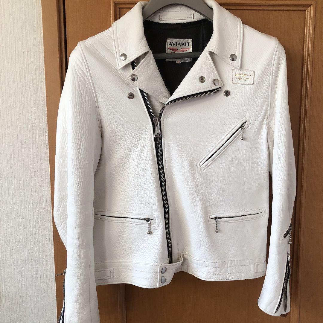 リアルマッコイズ サイクロンルイスレザー ディアスキン40 ホワイト 白