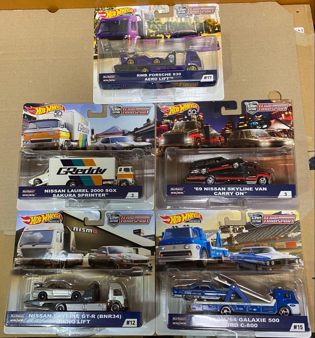 新品未開封　ホットウィール　チームトランスポート　５個セット ホットウィール(Hot Wheels) チームトランスポート アソート 4台セット