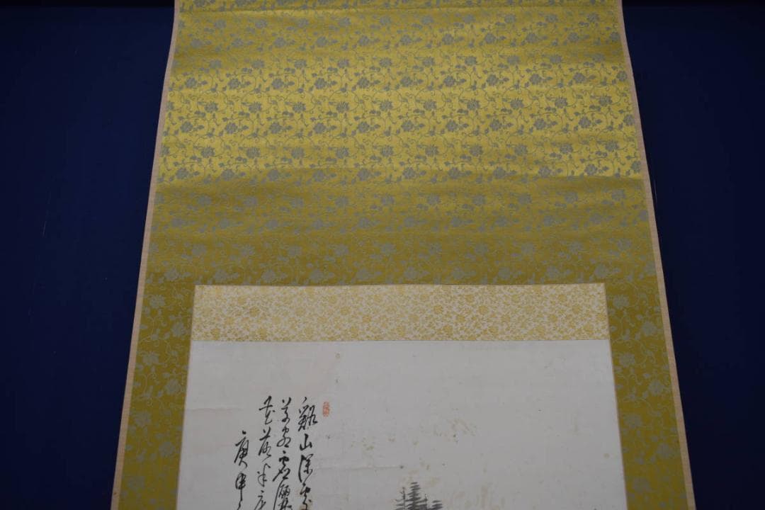 真作/柳塘逸人/山水画賛/布袋屋掛軸HK-116 - メルカリ