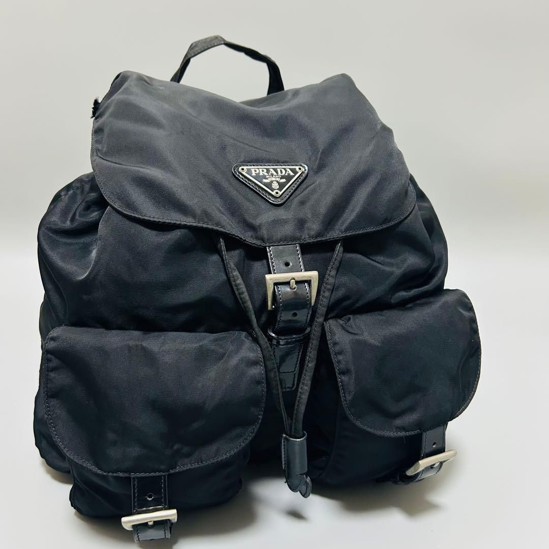 美品PRADA プラダ 巾着型 リュックサック デイパック レディースブラック 楽天市場】巾着（ブランドプラダ）（バックパック・リュック