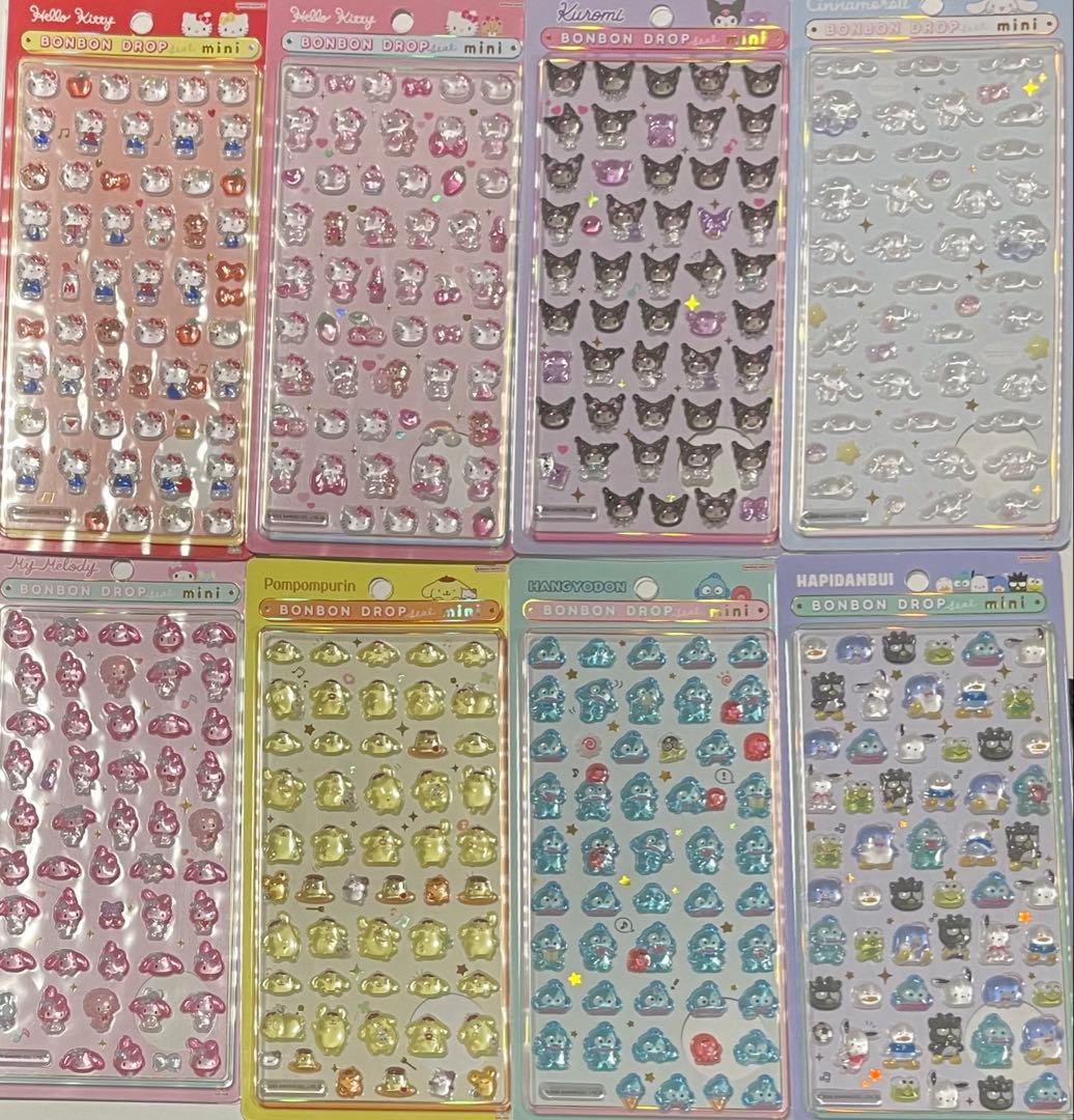 ボンボンドロップシール　ミニ　サンリオ 完売必至】サンリオから登場の『ボンボンドロップシールmini』。レジン