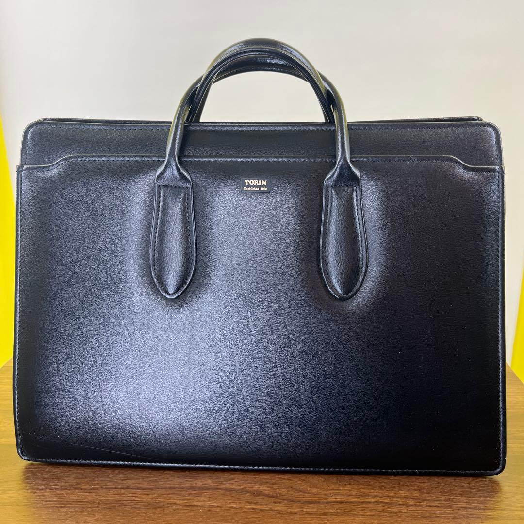 TORIN ブラック レザービジネスバッグ 鍵付き 大きい - メルカリ