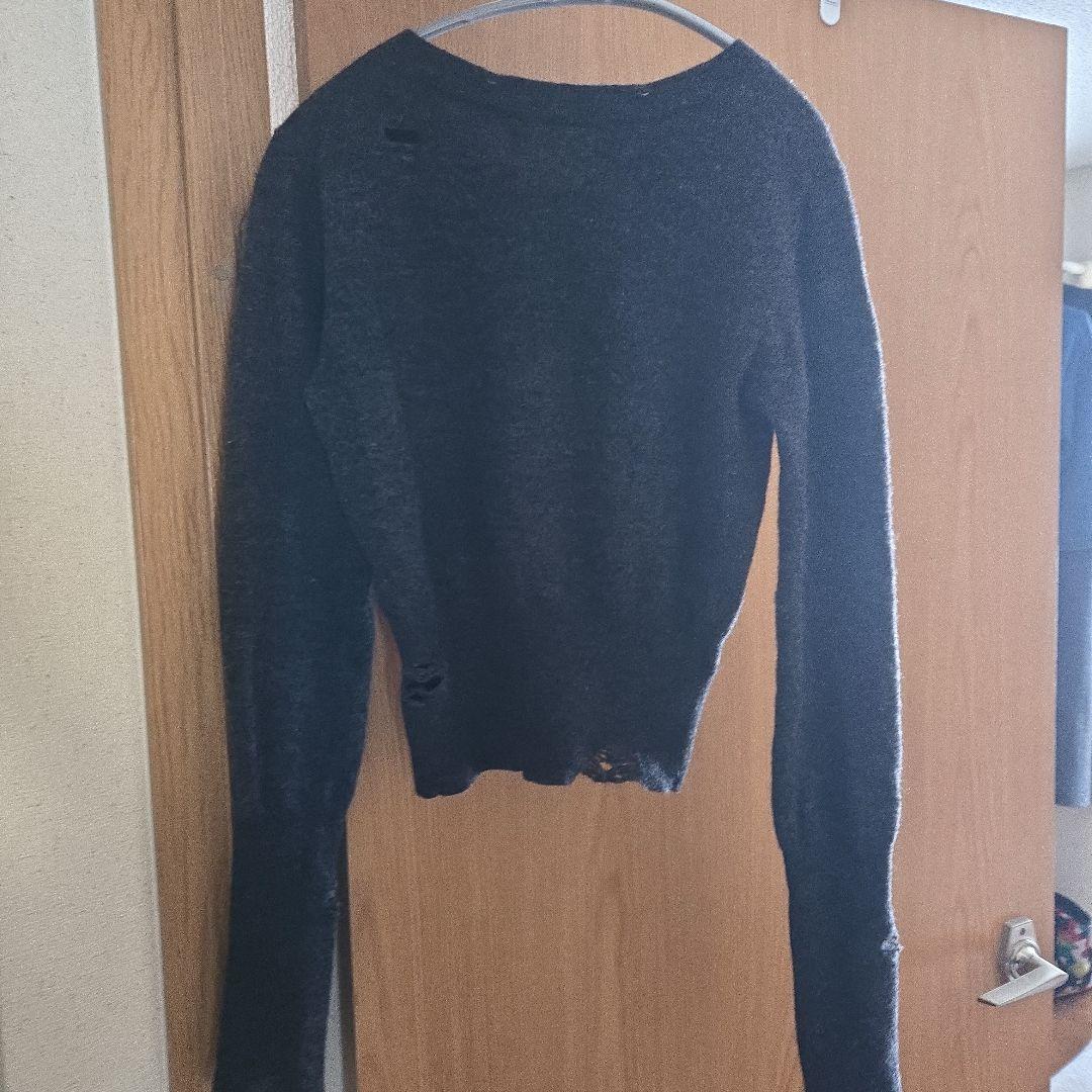 PRANK PROJECT チャコールグレー ウール カシミヤ ダメージニット