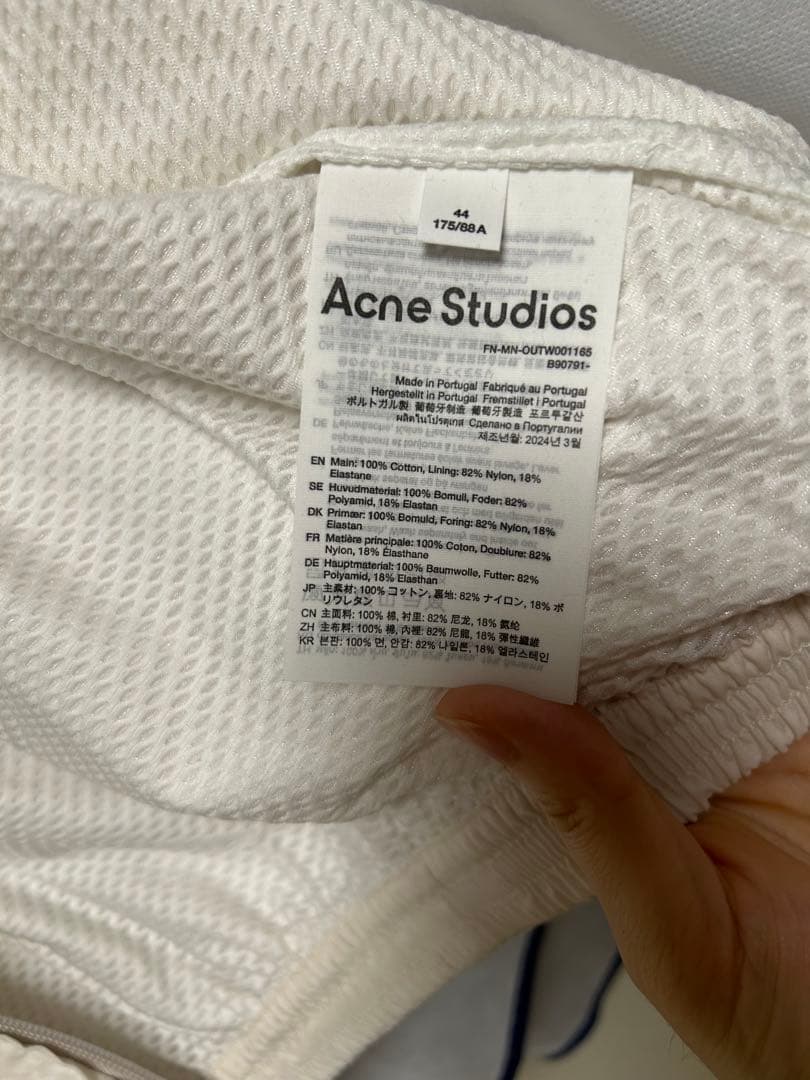 未使用】Acne Studios ロゴジッパージャケット ダスティホワイト44