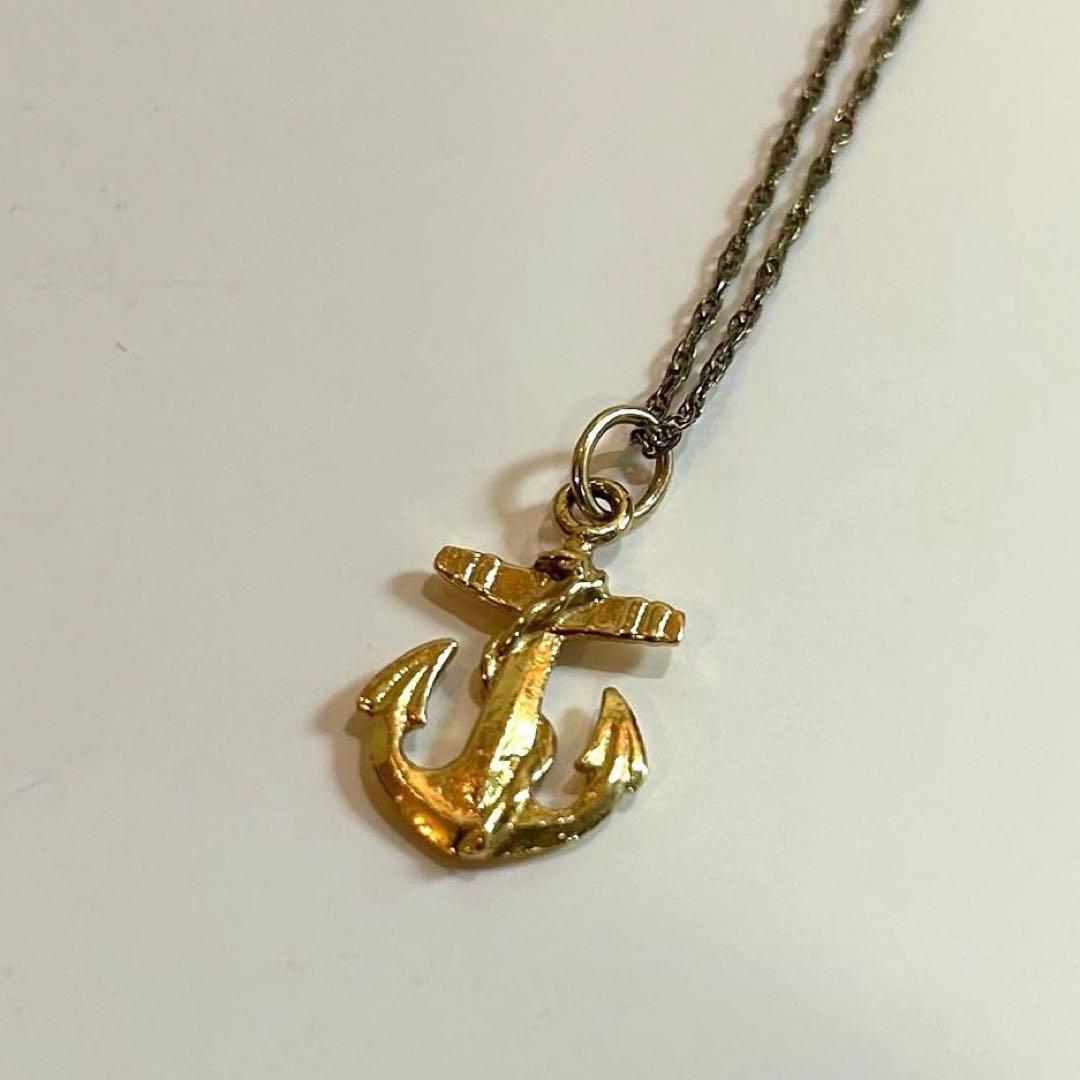 18金 錨 アンカー ペンダントトップ &チェーン