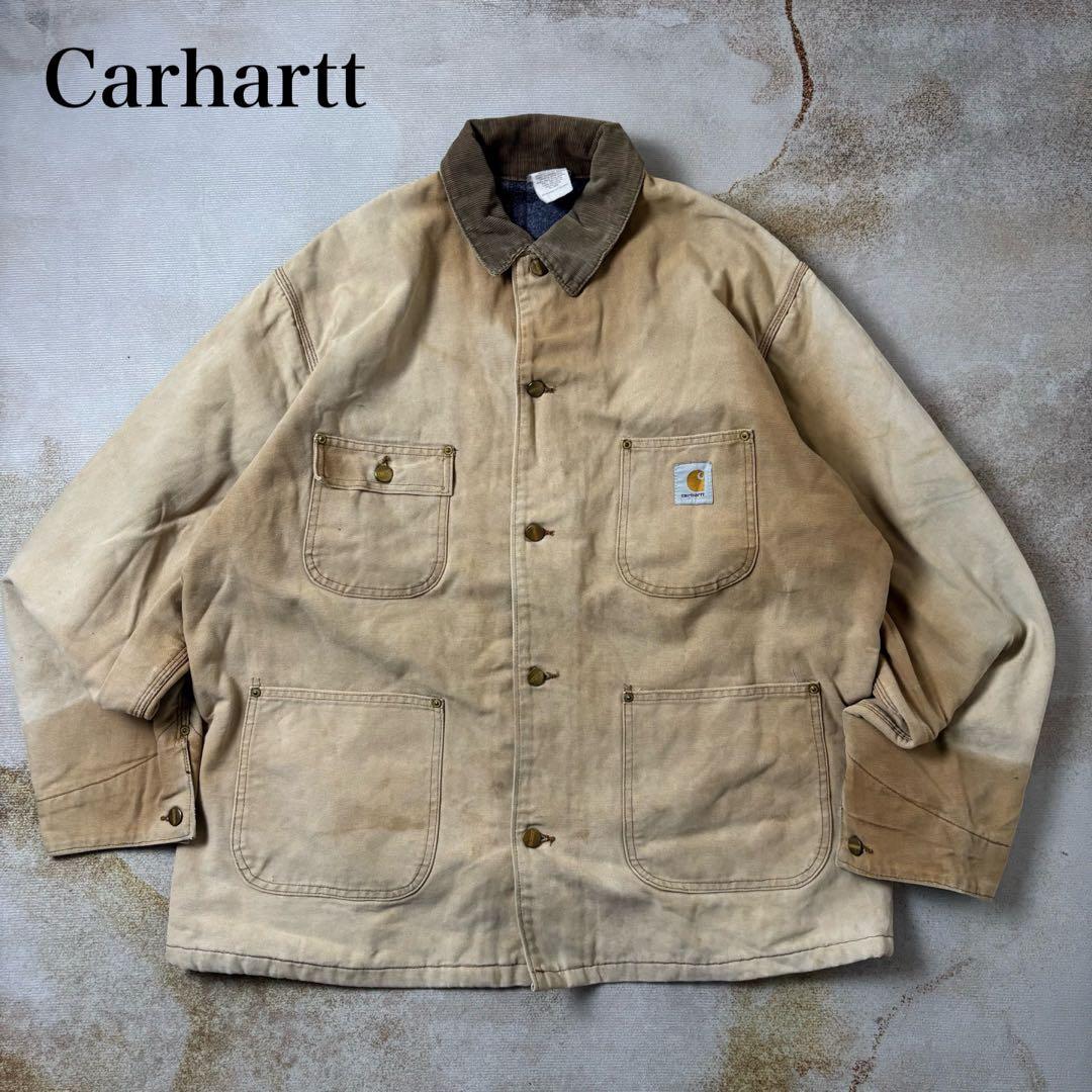 【古着】USA製90sCarharttチョアコートワークジャケット星タグ