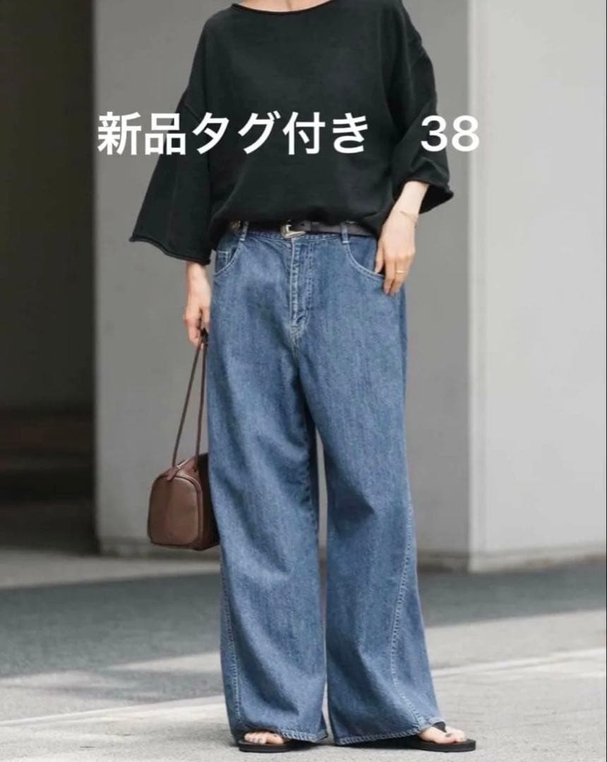 新品タグ付き　FRAMeWORK　バレルフォルムデニムパンツ　38