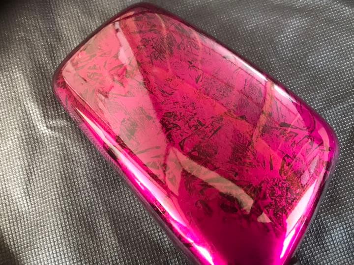 新品塗装品 ミラー 片方のみ キャンディーピンク ラップ塗装