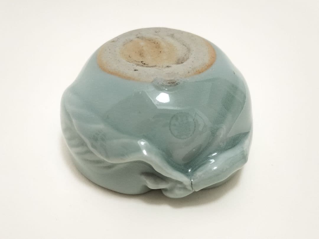 二代 諏訪蘇山 青磁 桃形盃 ぐい呑み 酒器