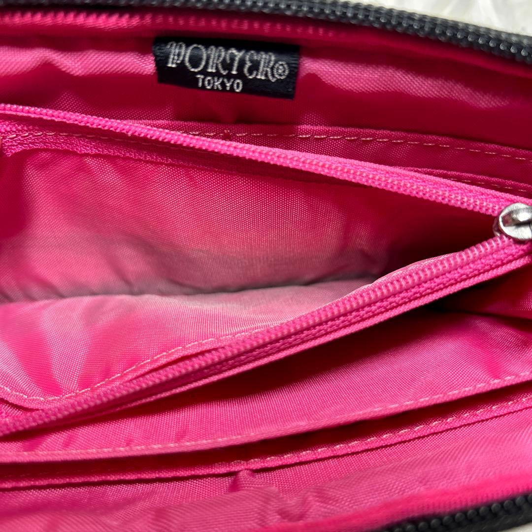 美品】PORTER 長財布 たまひよコラボ ユニセックス ブラック ナイロン