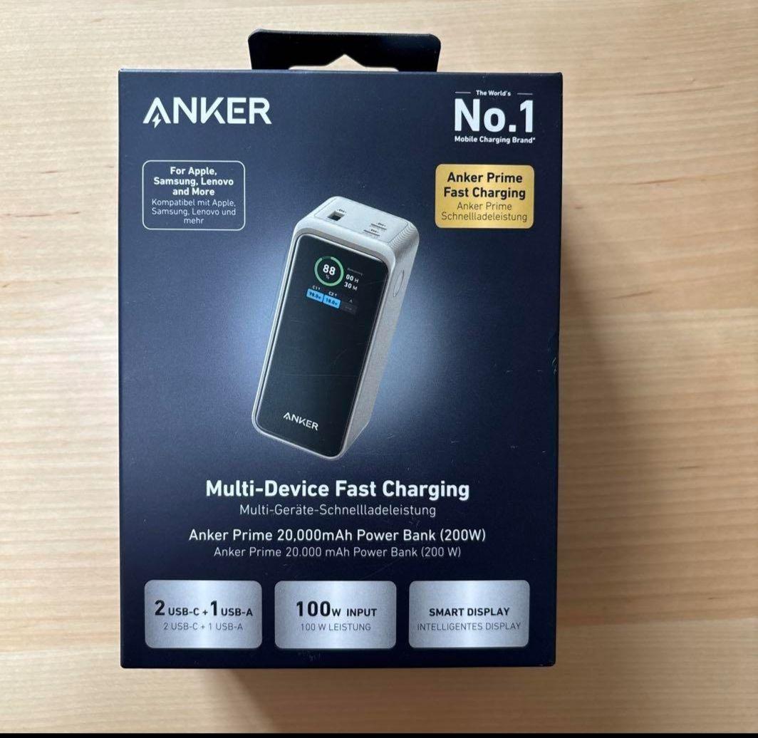 スマホアクセサリー Anker Prime Power Bank (20000mAh, 200W