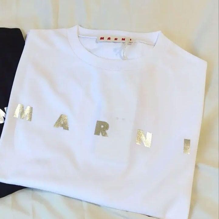大人もOK MARNI ロゴプリント Tシャツ 14Y 160cm ホワイト