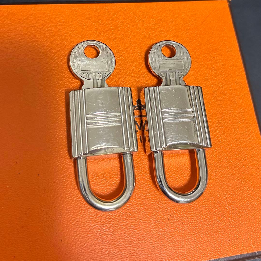 エルメス シルバー カデナ 南京錠 パドロック 鍵 2点セット NO107