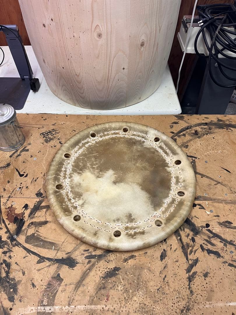 締太鼓3丁掛け　革1枚