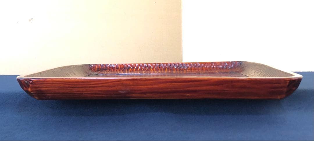 割引❣️《レ》伝統工芸 讃岐彫 四方膳10客 讃岐盆 銘々膳 木箱251024い6