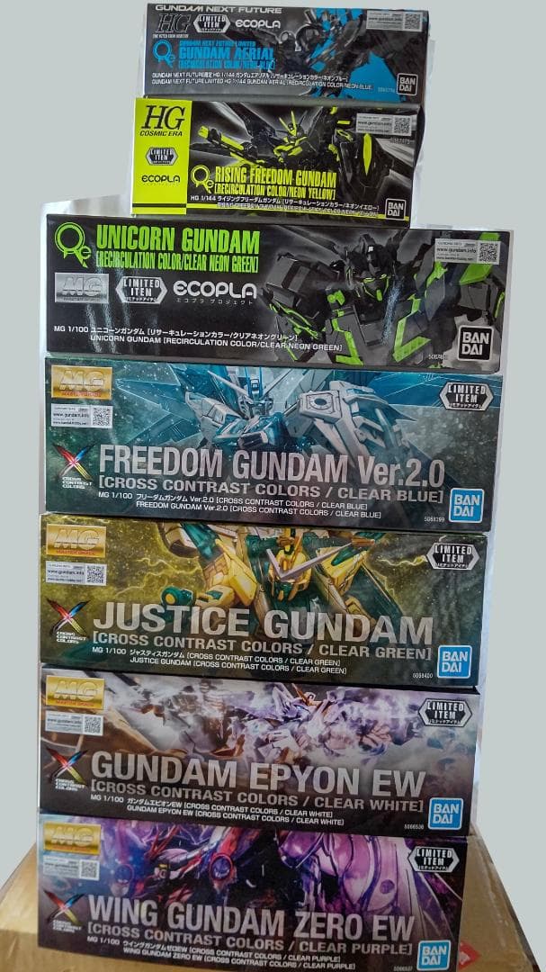 MG フリーダムガンダム ジャスティス エピオン ウィングゼロ GNF7点