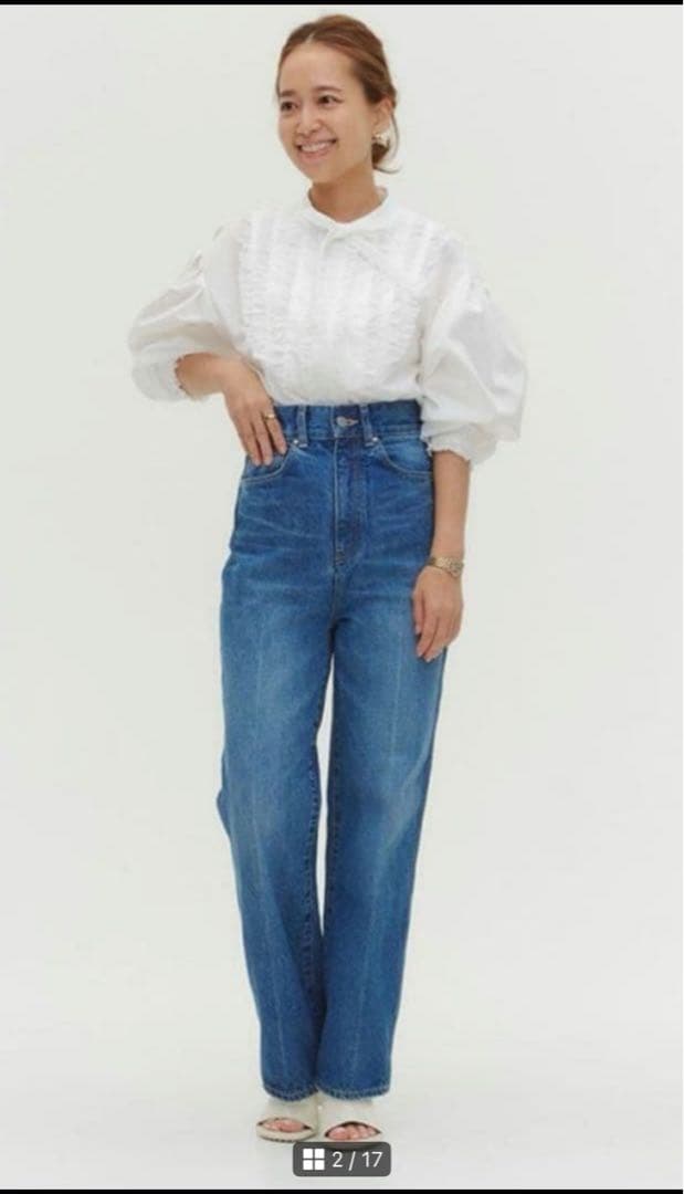 yori Audrey テーパードデニム　34