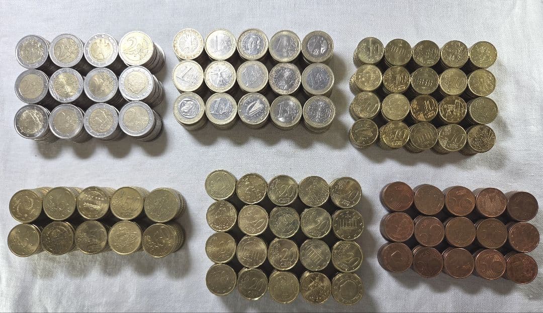 ユーロ　外貨　古銭　外国　　海外　為替　ドル　ポンド　旧硬貨　貨幣　マルク