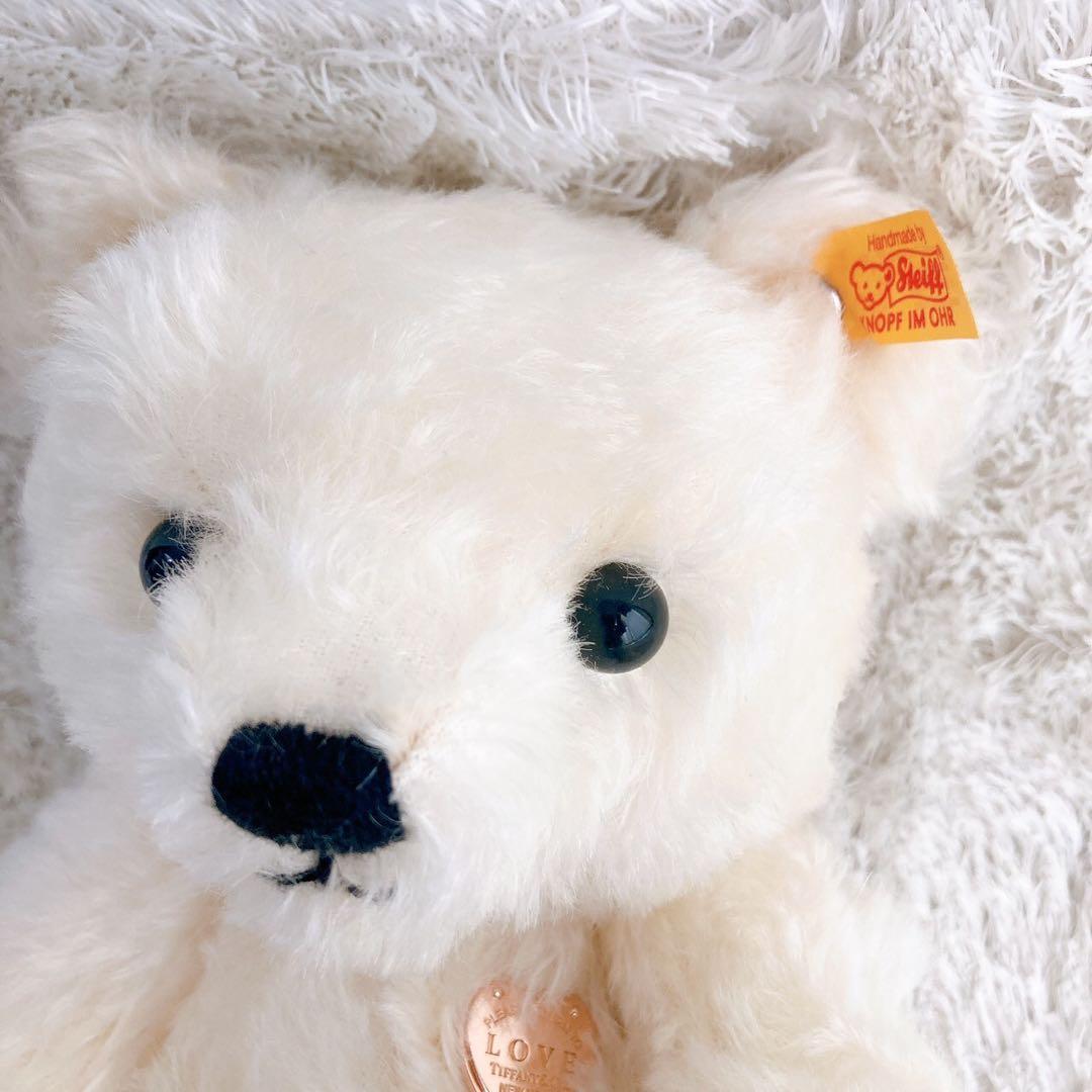 未使用 ティファニー シュタイフ 白ベア テディベア クリスマス 2022