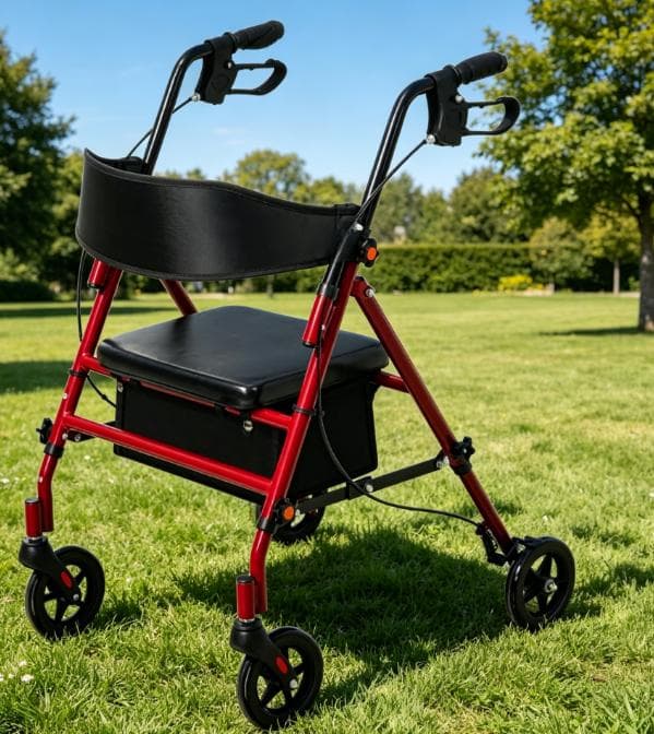 歩行器 歩行車 シルバーカー 室外用 5段階高さ調整 折りたたみ可能 座面付き