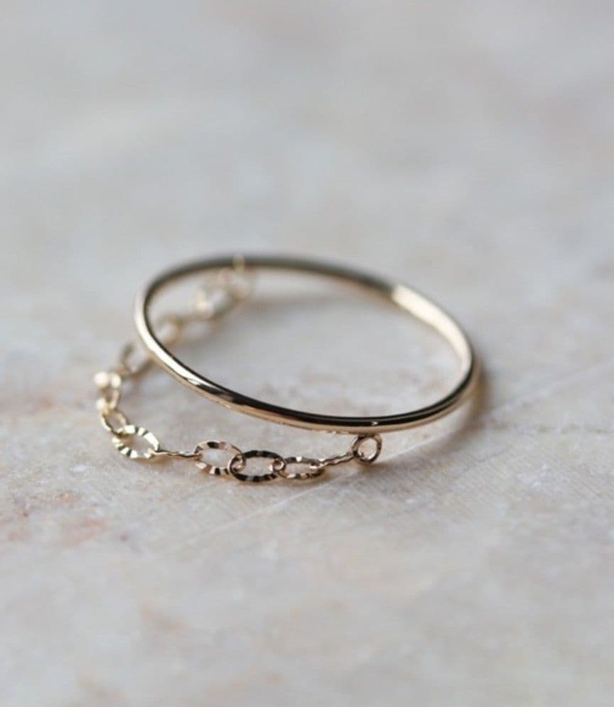 ♡新品[cui-cui] ゴールドチェーンリング K10YG 13号♡