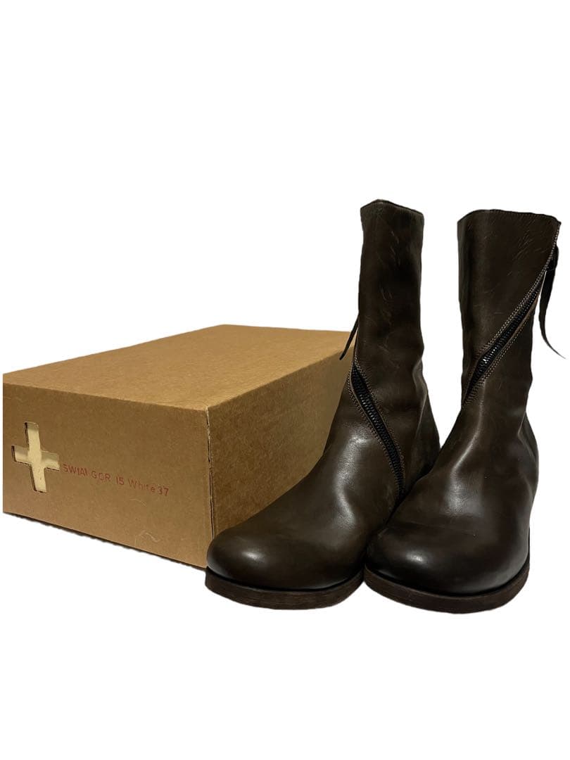 m.a+ エムエークロス シューズ スパイラルジップブーツ　37 レザー　革