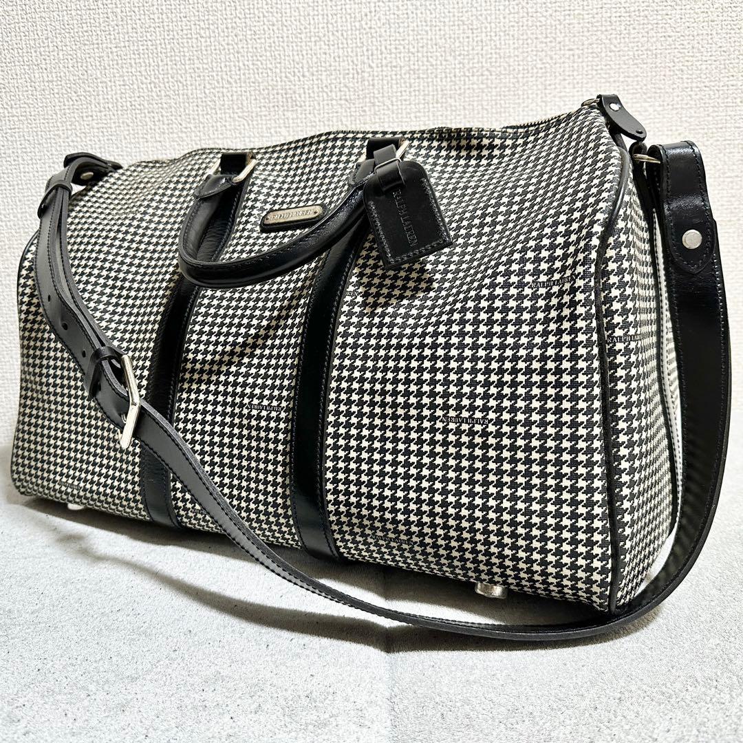 s*r様 美品✨2way 大容量　ラルフローレン　ボストンバッグ　ブラック　ホワ