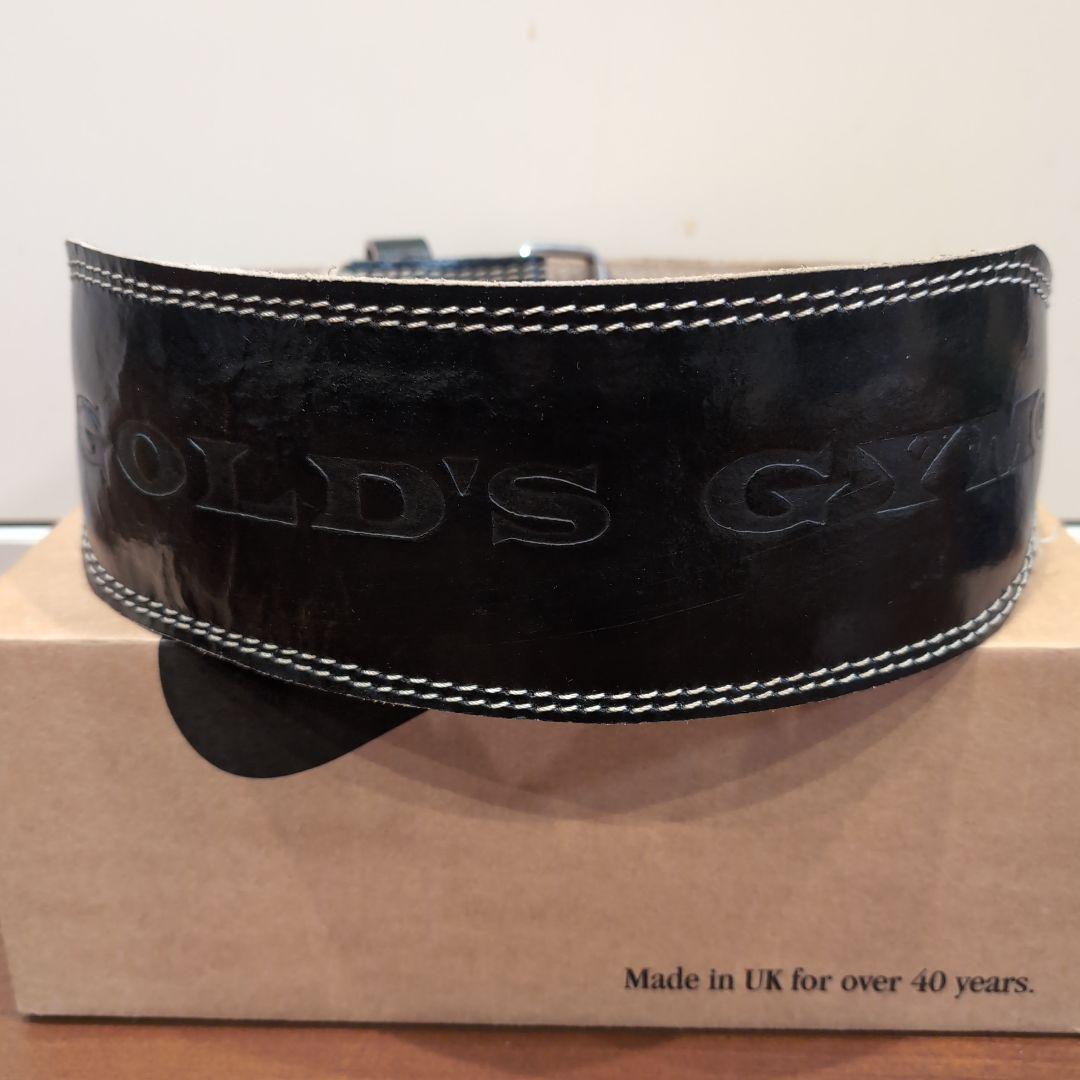 ゴールドジム(GOLD'S GYM) レザーベルト パワーベルト Sサイズ