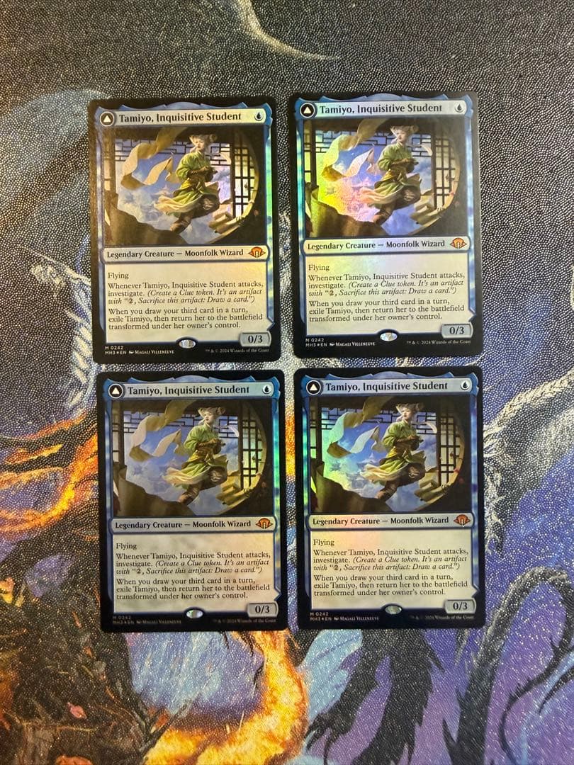 【最安値】MTG　MH3　知りたがりの学徒、タミヨウ　英語版　foil 4枚
