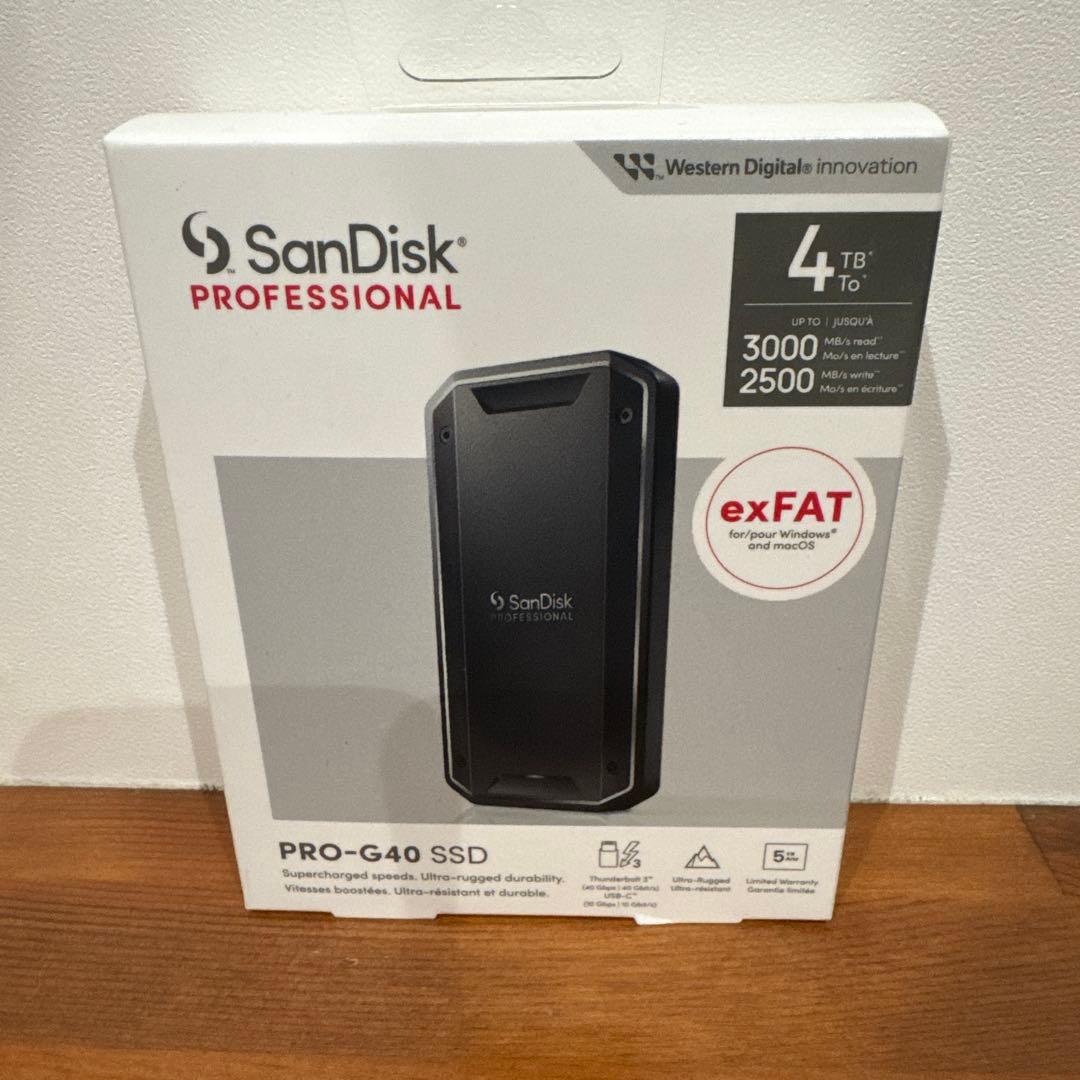 【新品・未開封】SanDiskPRO-G40SSD (exFAT)4T