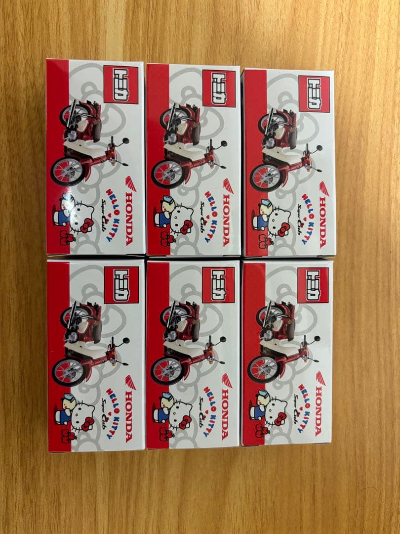 ホンダ ハローキティ ミニカー 6個セット スーパーカブ50・HELLO KITTY」「スーパーカブ110・HELLO KITTY」を