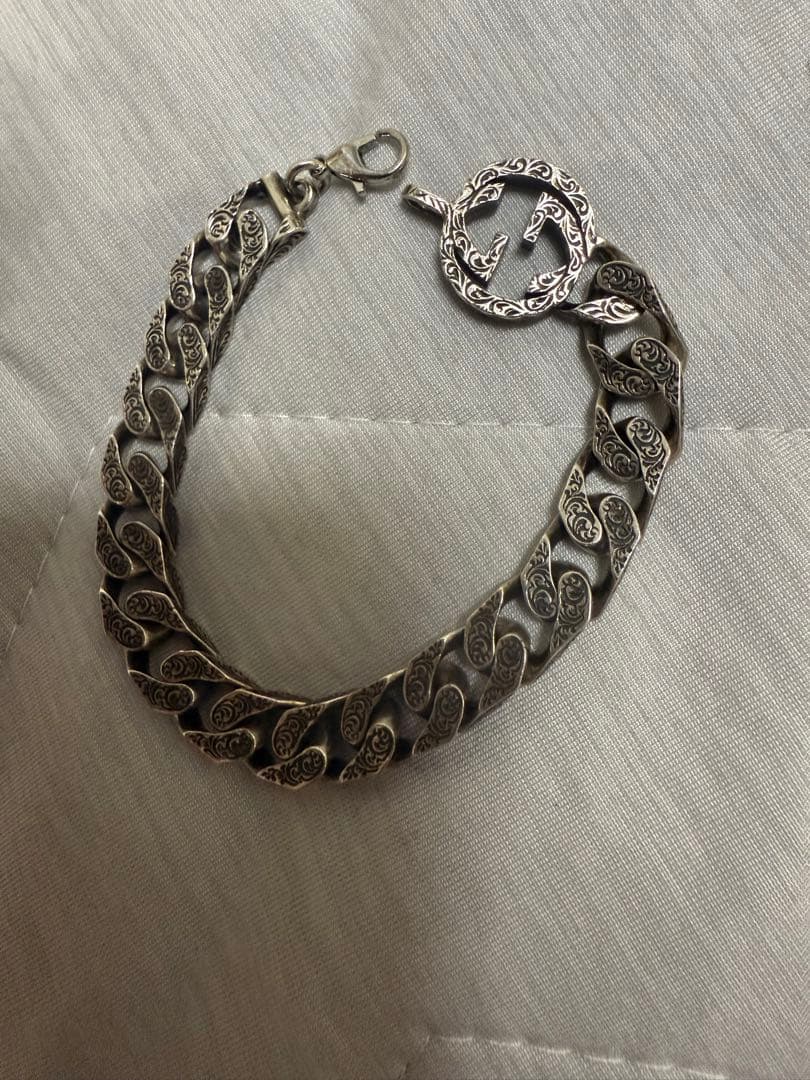 グッチ　インターロッキング　シルバー チェーン　ブレスレット