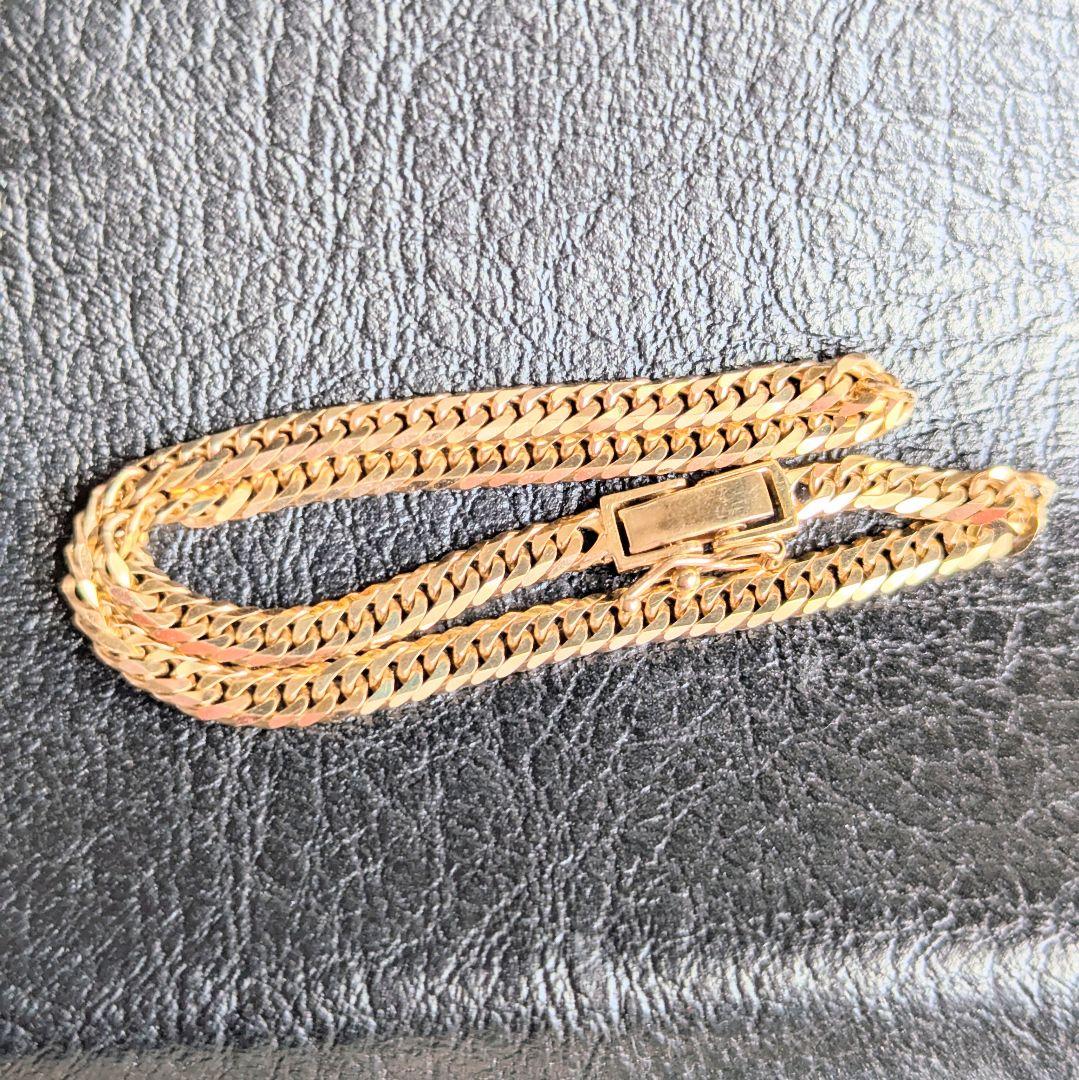 18金 750 キヘイ6面ダブルブレスレット 23cm 10.1g