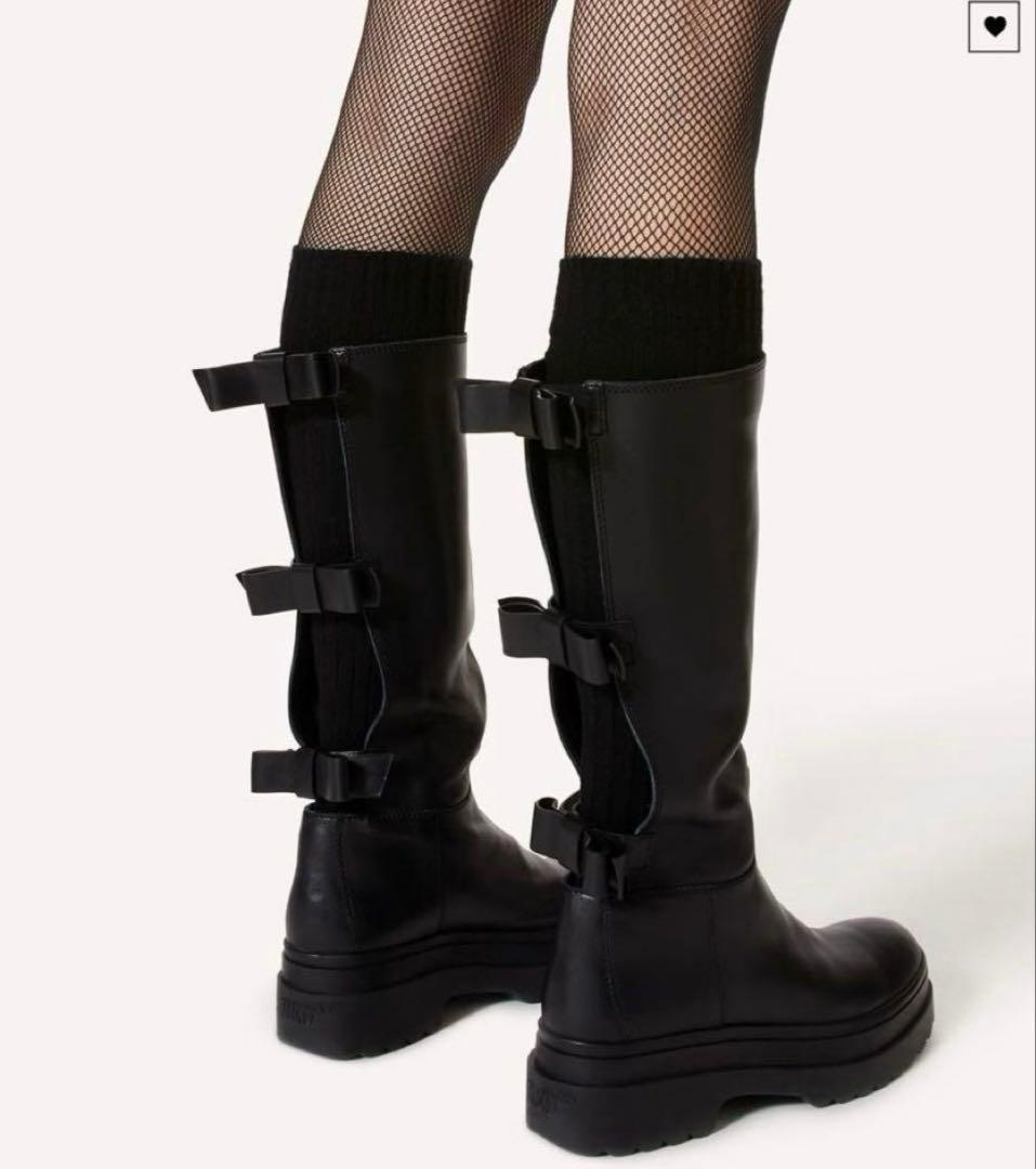 RED VALENTINOリボンロングブーツ 37