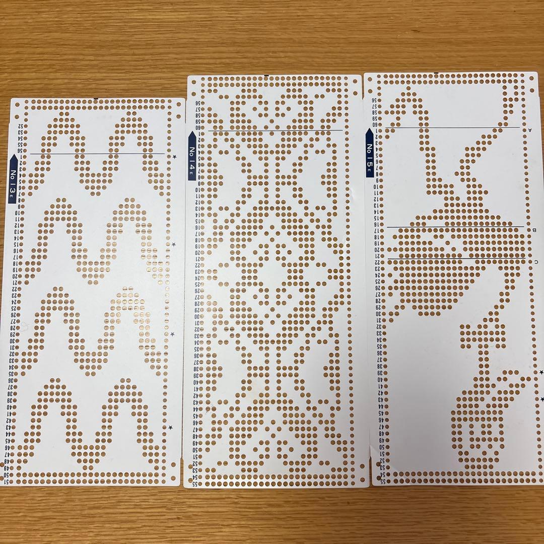 ブラザー編み機のパンチフリーカ−ド、 編み機用模様編みパンチカード