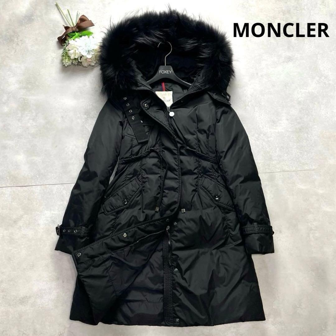 高級感✨ モンクレール ファランジェール ダウンコート 黒 フード