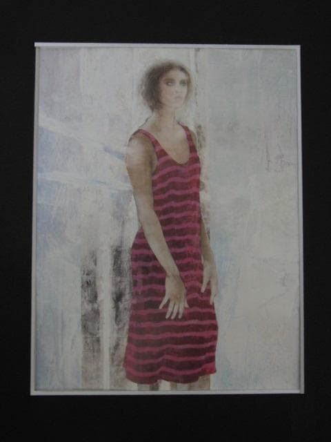 来野あぢさ、【Stop　Street】、希少な大判額装用画集より、美品